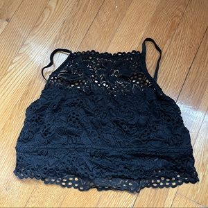 BLACK AERIE LACE BRALETTE (size medium)